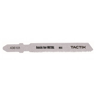 Пилка по металлу TACTIX Т118A HSS 75 мм 21TPI 5 шт 436101